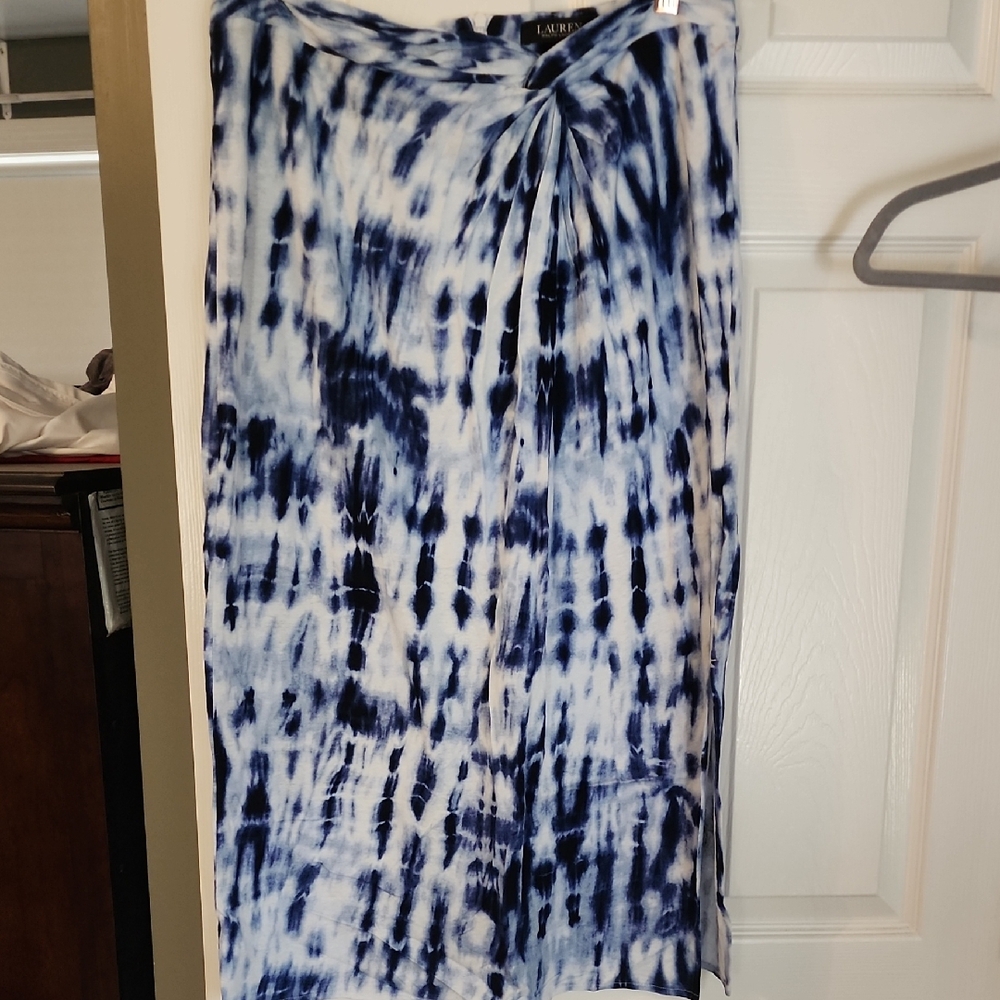 Ralph Lauren Blue Tie-Dye Skirt never worn new without tags
